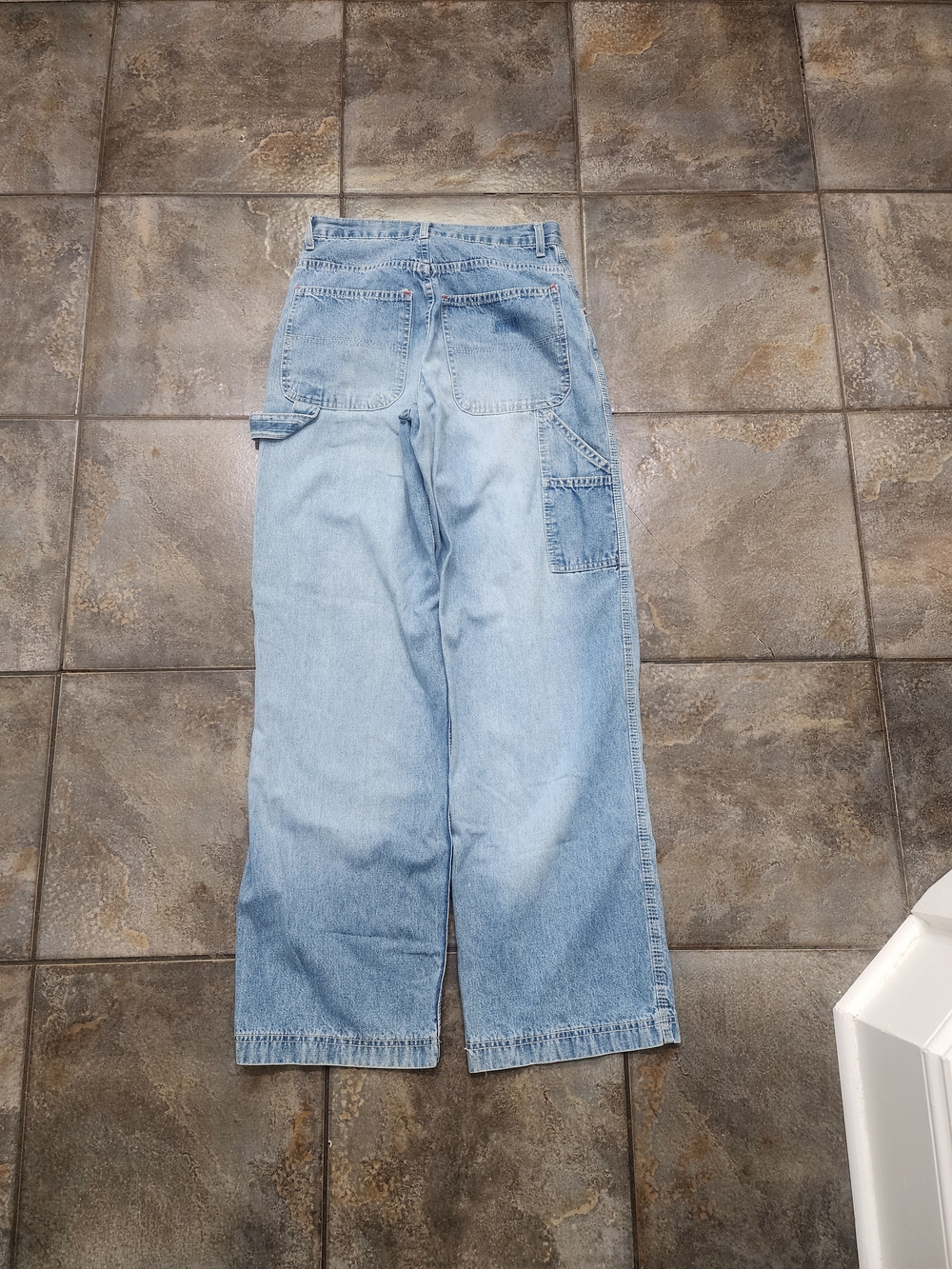 Vintage 90s Jordache Women's 7/8 28x32 Baggy Skater Denim Carpenter Jeans